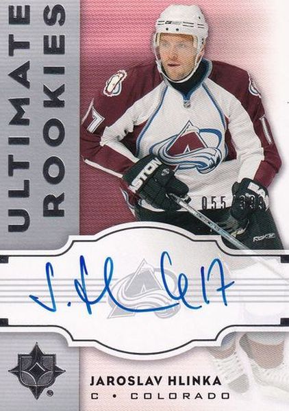 AUTO RC karta JAROSLAV HLINKA 07-08 UD Ultimate Rookies Autograph /399